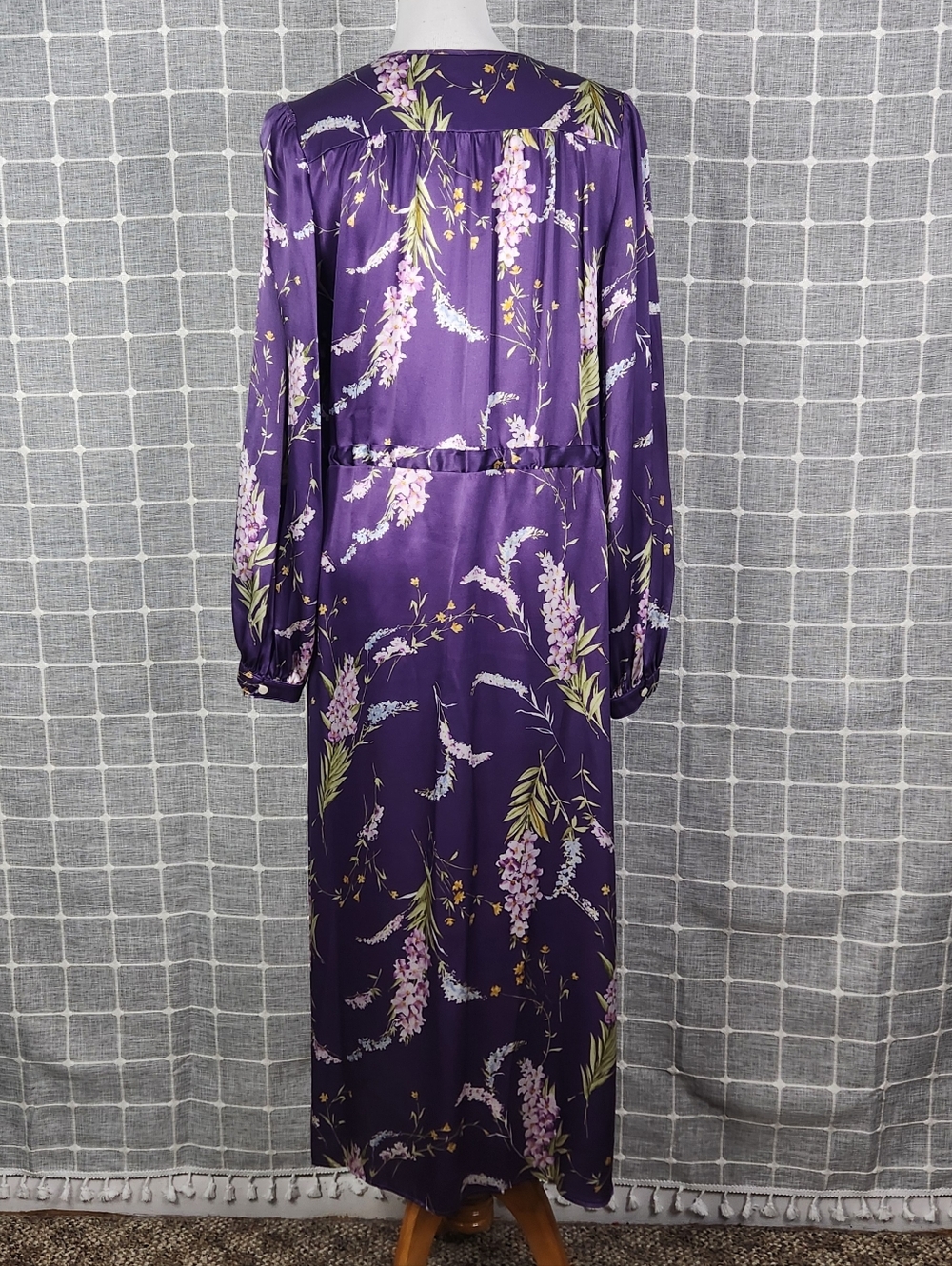 Emerson Fry Lavender Floral Silk Roses Dress - Picture 5 of 9